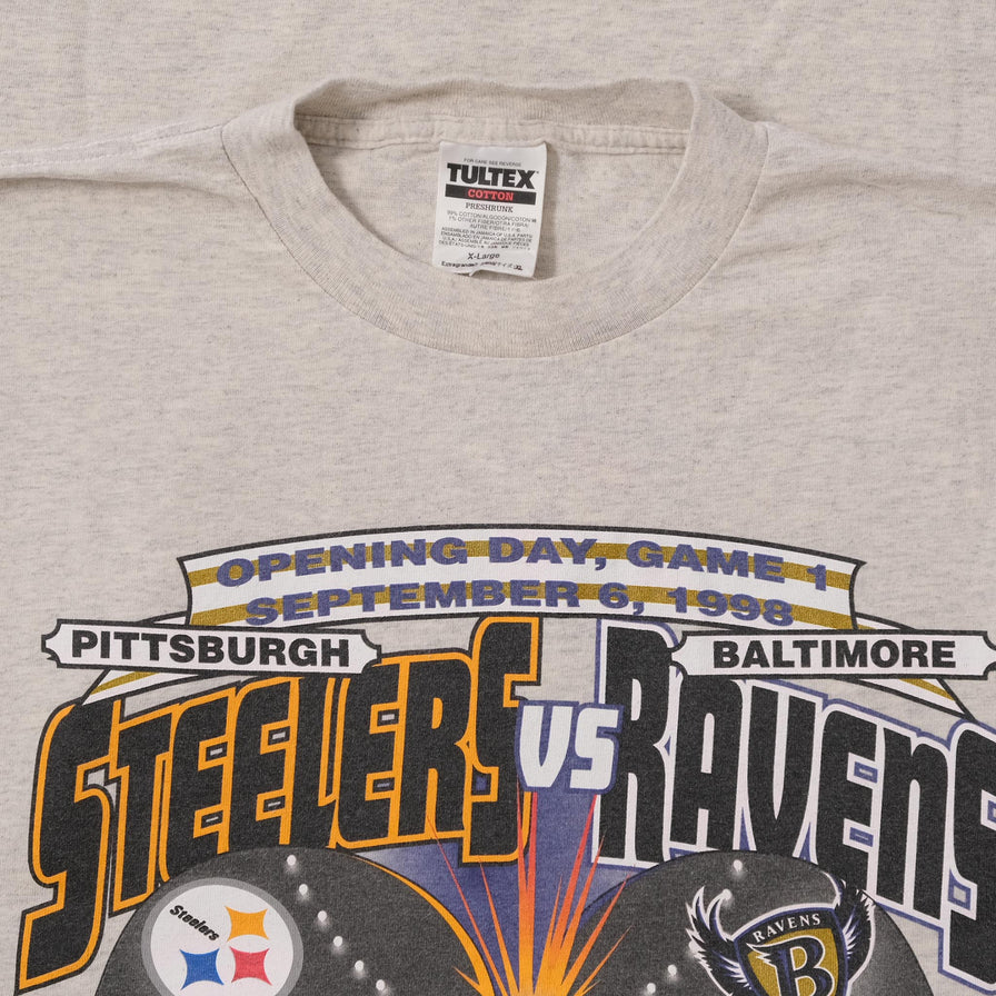 1998 Steelers vs Ravens T-Shirt XLarge 