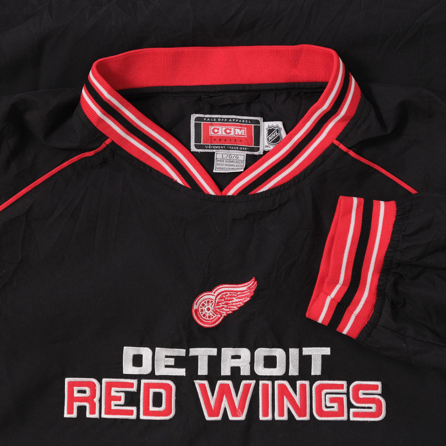 Vintage Detroit Red Wings Windbreaker Large 