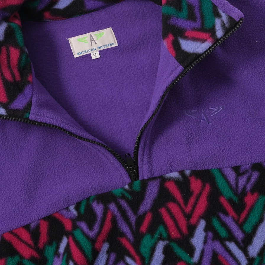 Vintage American Weekend Q-Zip Fleece Large 