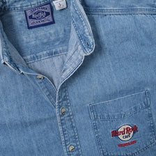 Vintage Hard Rock Cafe Denim Shirt Large - Double Double Vintage