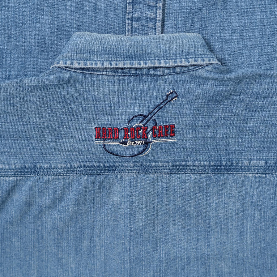 Vintage Hard Rock Cafe Denim Shirt Large - Double Double Vintage