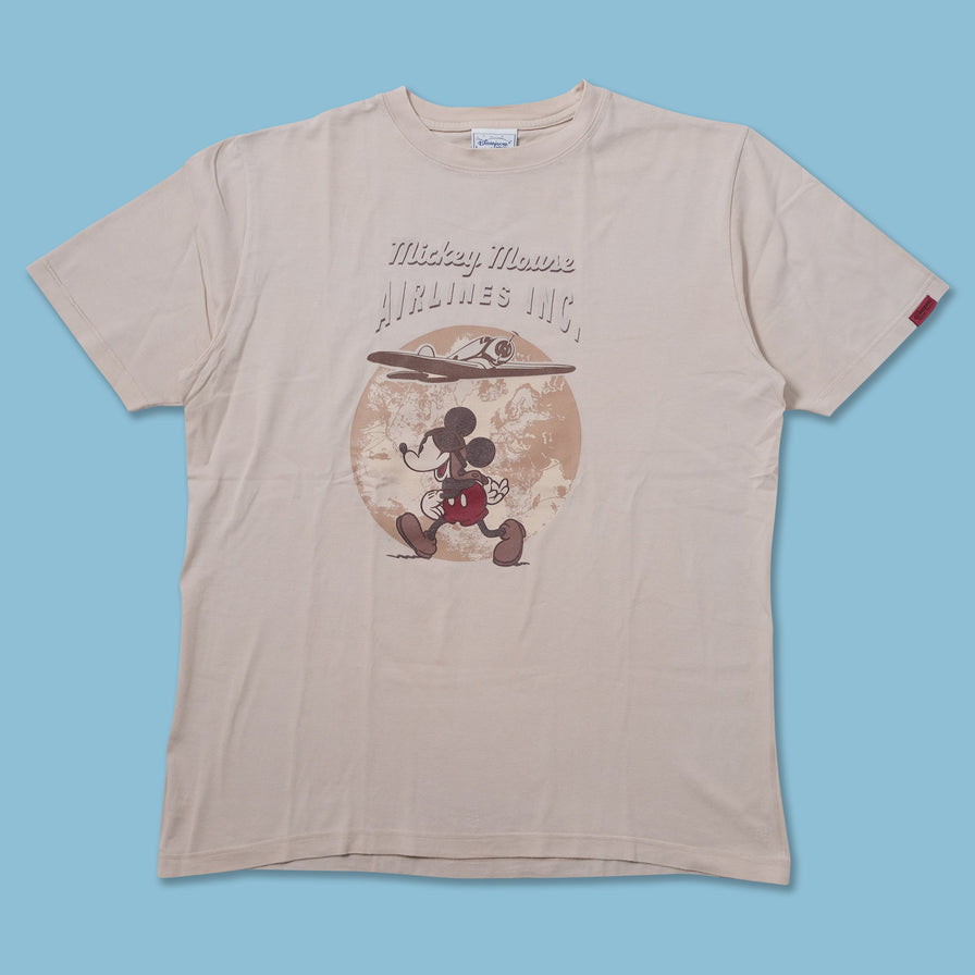 Vintage Mickey Mouse Airlines T-Shirt Large - Double Double Vintage