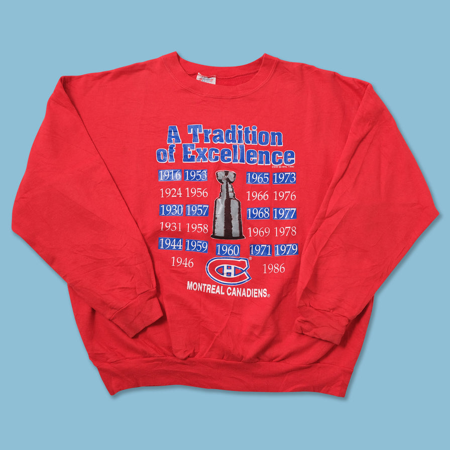 Vintage 1990 Montreal Canadiens Sweater Large - Double Double Vintage