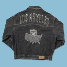 Vintage Los Angeles Raiders Denim Jacket Medium - Double Double Vintage