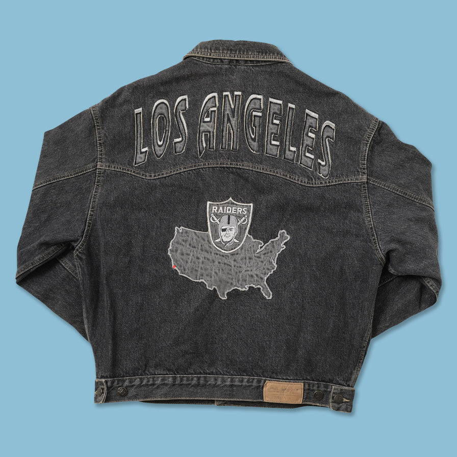 Vintage outlets 1987 Los Angeles Raiders Denim Jacket