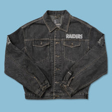 Vintage Los Angeles Raiders Denim Jacket Medium - Double Double Vintage