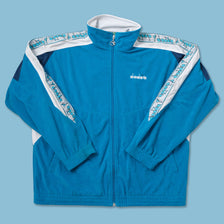 Vintage Diadora Velour Track Jacket XLarge - Double Double Vintage