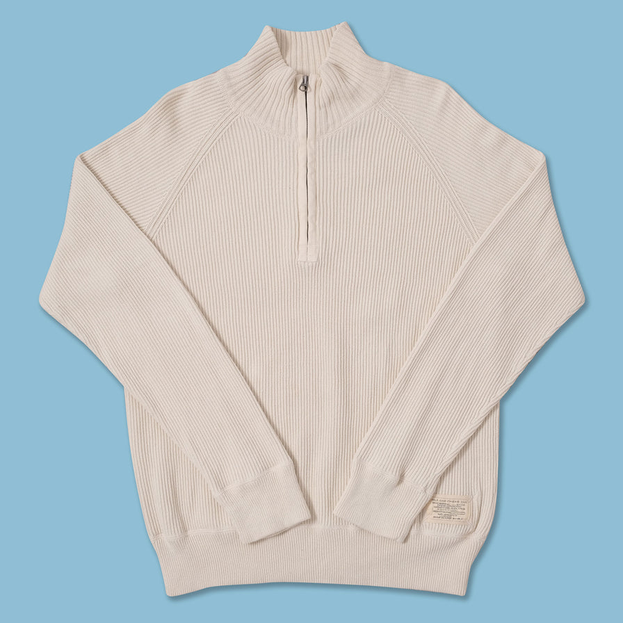 Vintage Polo Jeans Q-Zip Knit Sweater Large 