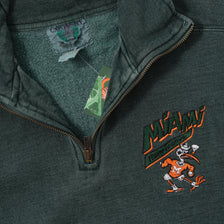 Vintage Miami Hurricanes Q-Zip Sweater Medium 