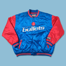 Vintage Baltimore Bullets Padded Satin College Jacket 3XLarge 