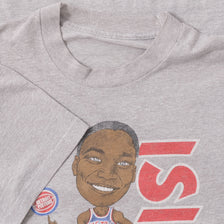 80s Salem Detroit Pistons Isiah Thomas T-Shirt Medium 