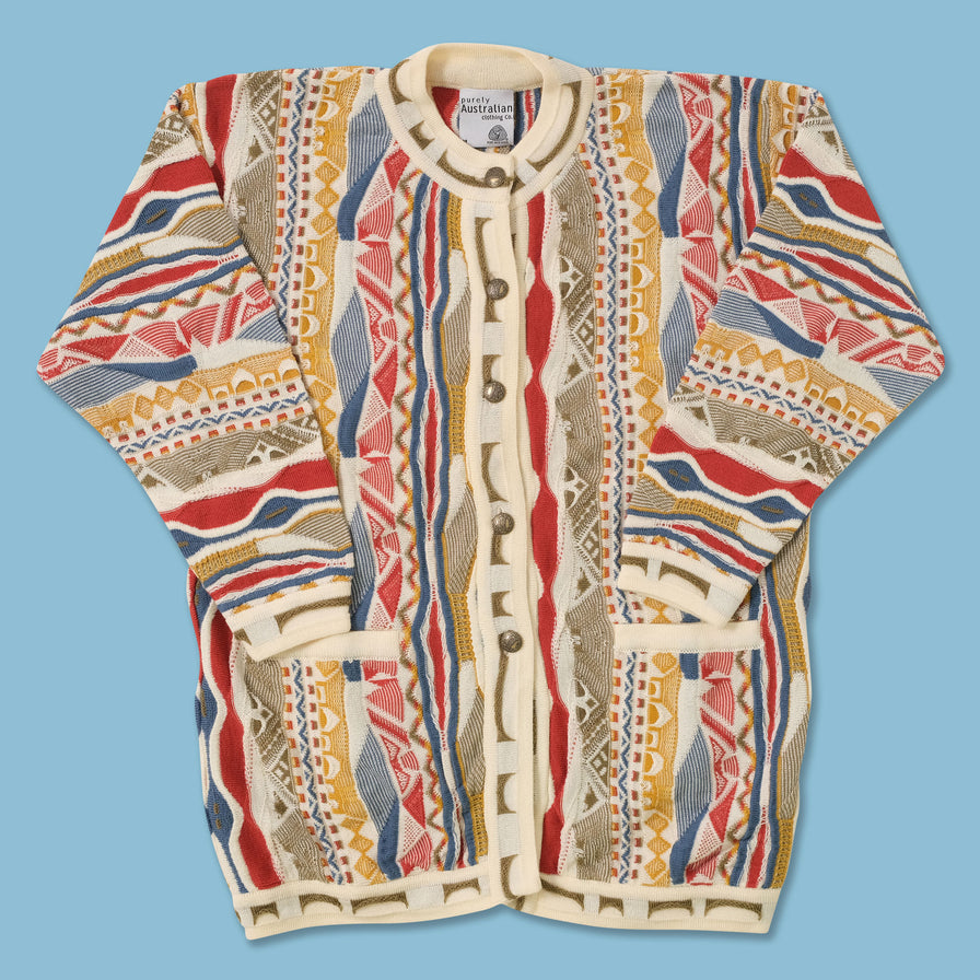 Vintage Women's Coogi-Style Knit Cardigan Medium 