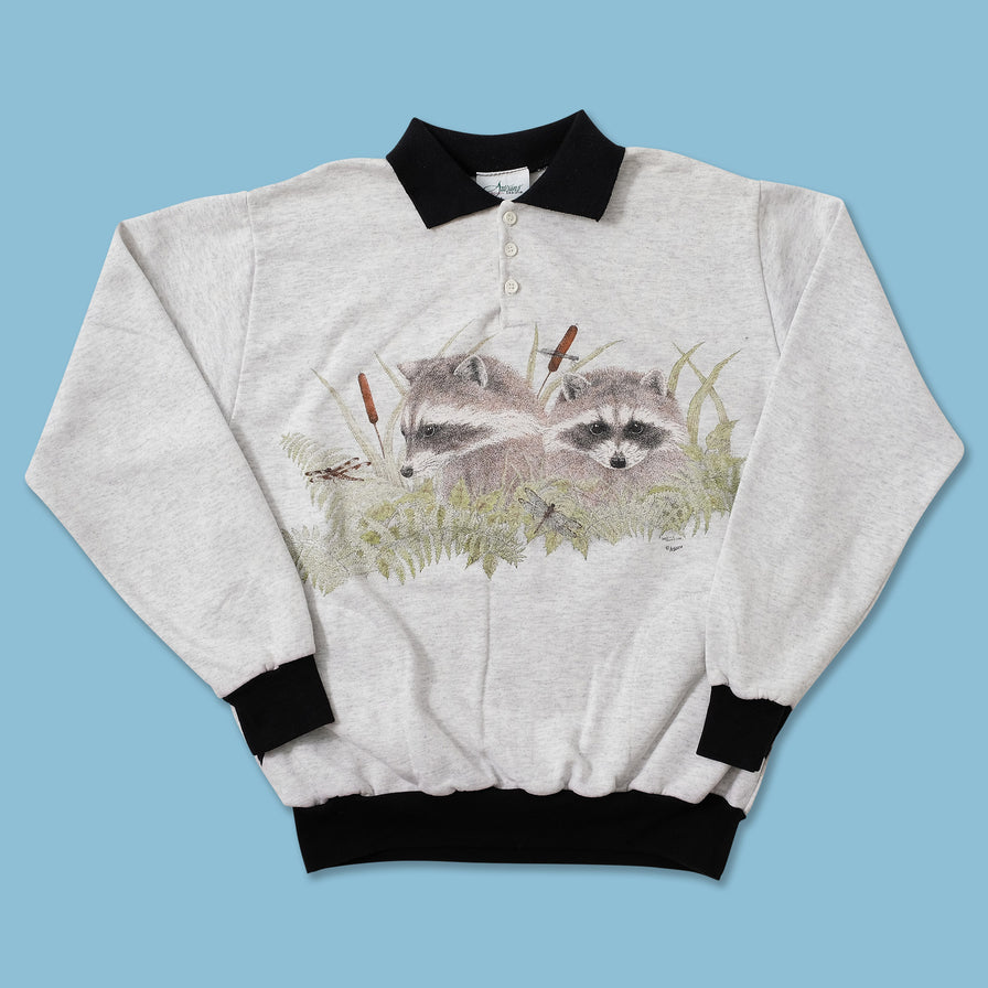 Vintage Raccoon Sweater Medium 