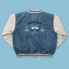 Vintage Disney Eeyore Denim Varsity Jacket Small 