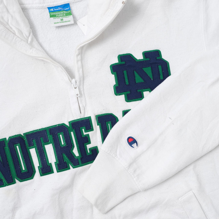 Vintage Notre Dame Q-Zip Sweater Medium - Double Double Vintage