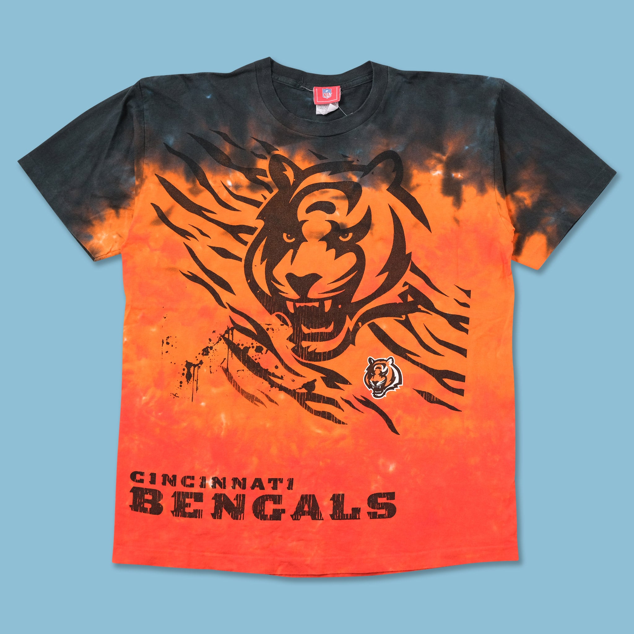 Vintage 00s Orange NFL Cincinnati Bengals Tie-Dye T-Shirt - X-Large Cotton–  Domno Vintage