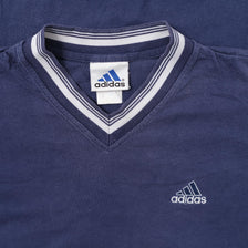Vintage adidas V-Neck T-Shirt Large - Double Double Vintage