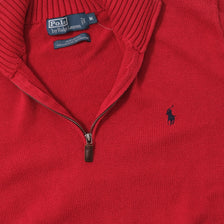 Vintage Polo Ralph Lauren Q-Zip Knit Sweater Medium 