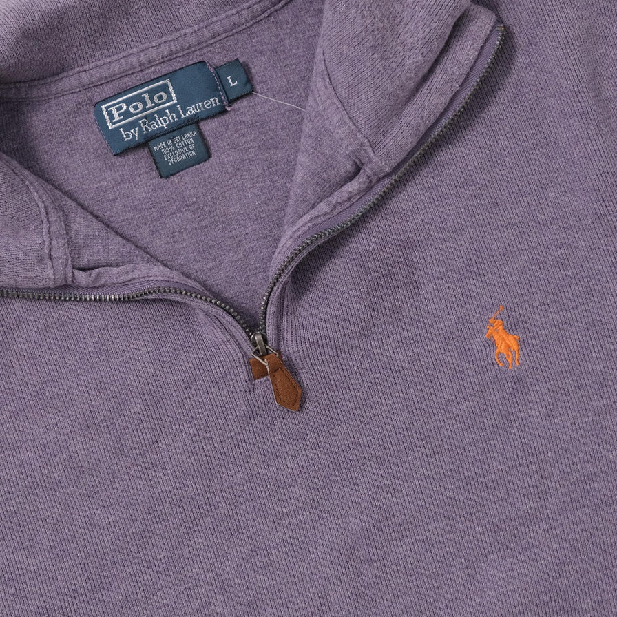Vintage Polo Ralph Lauren Q-Zip Sweater Large 