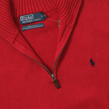 Vintage Polo Ralph Lauren Q-Zip Knit Sweater Medium 