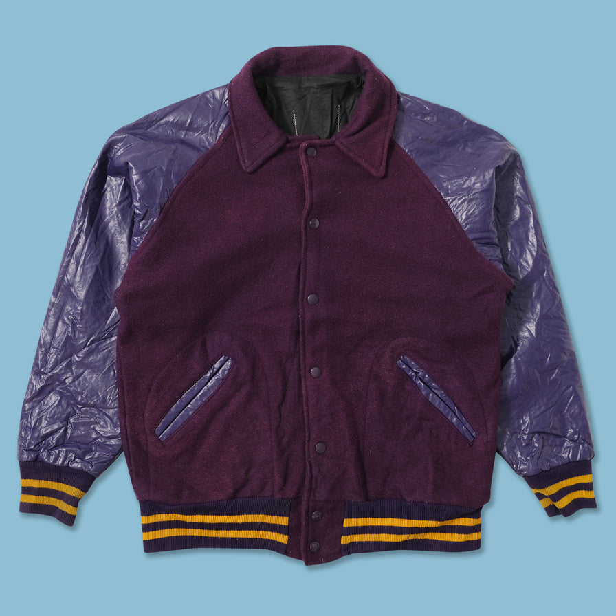 Vintage Wool Leather Varsity Jacket Medium 