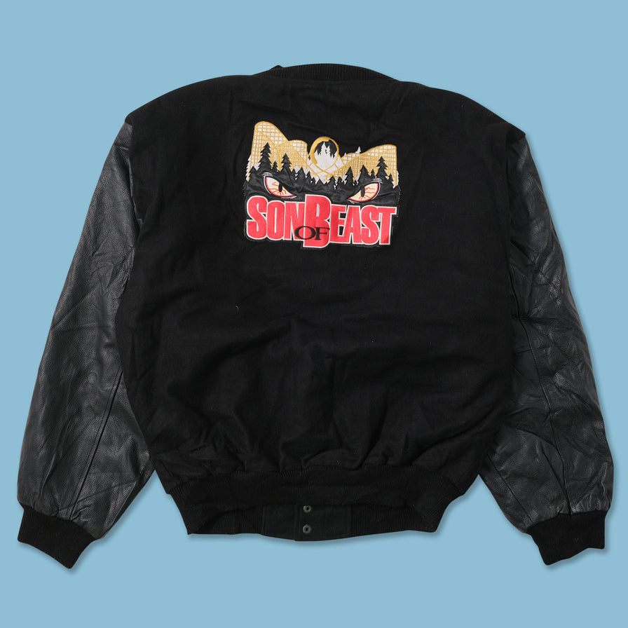 Vintage Son of Beast Wool Leather Varsity Jacket Medium 