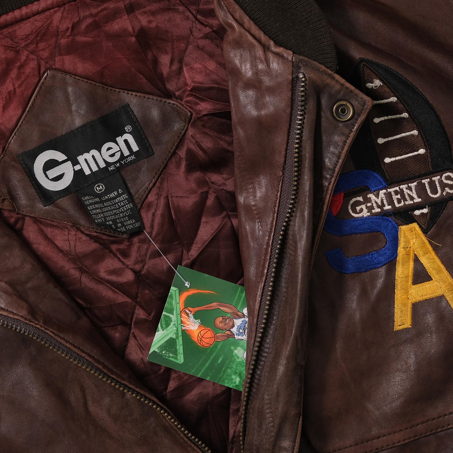 Vintage Wool Leather Varsity Jacket Medium 