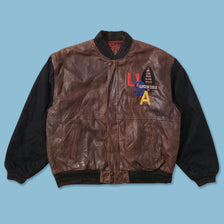 Vintage Wool Leather Varsity Jacket Medium 