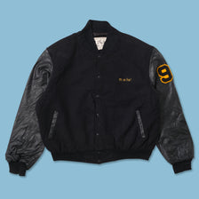 Vintage Fox Wool Leather Varsity Jacket Large 