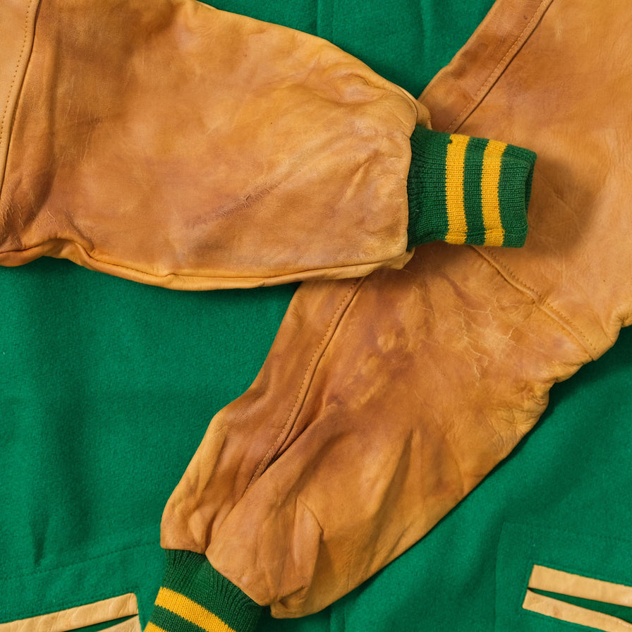 Vintage Wool Leather Varsity Jacket XLarge 