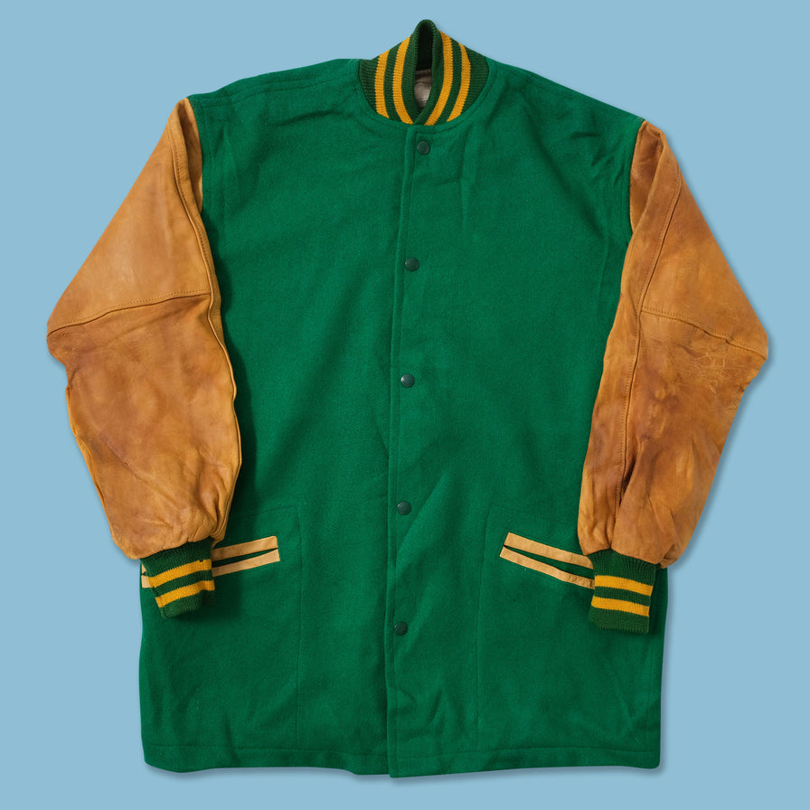 Vintage Wool Leather Varsity Jacket XLarge 