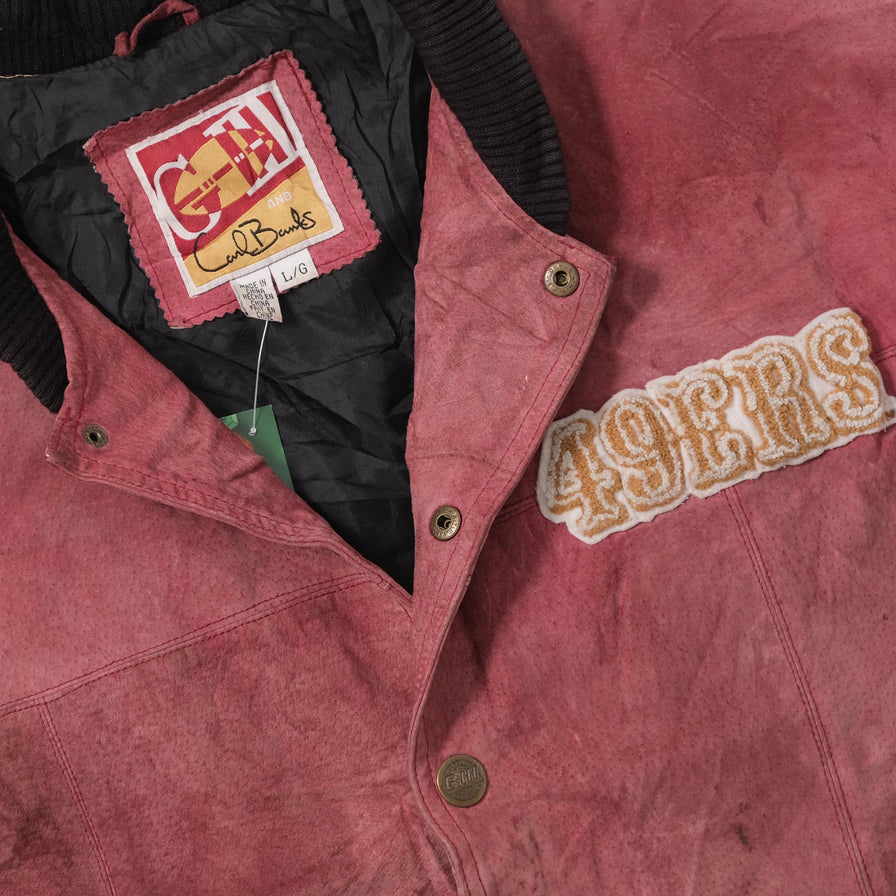 Vintage San Francisco 49ers Leather Jacket Large 