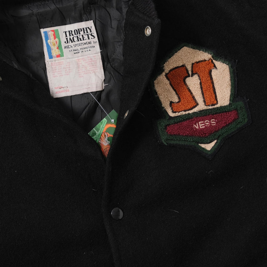 Vintage Wool Leather Varsity Jacket Large 