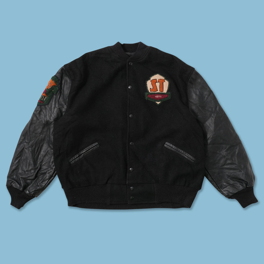 Vintage Wool Leather Varsity Jacket Large 