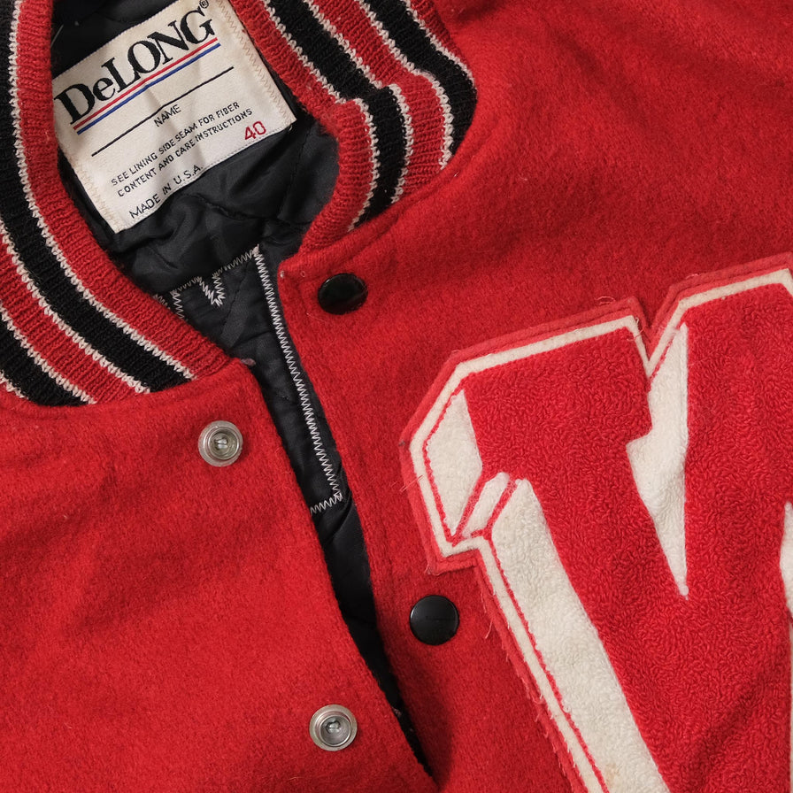 Vintage Wool Leather Varsity Jacket Small 