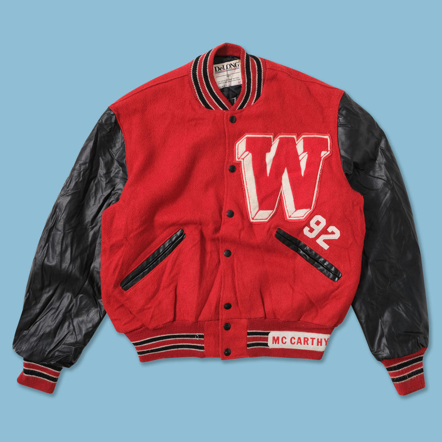 Vintage Wool Leather Varsity Jacket Small 