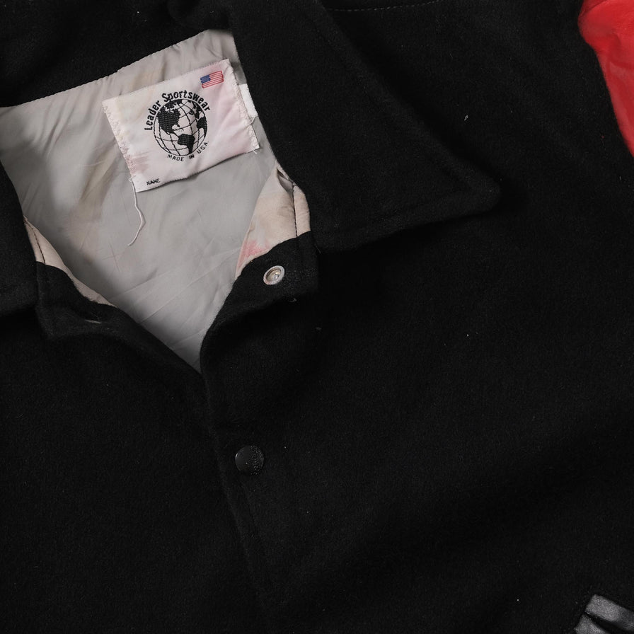 Vintage Paparazzi Wool Leather Varsity Jacket Large 