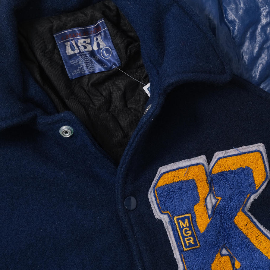 Vintage Wool Leather Varsity Jacket Large 