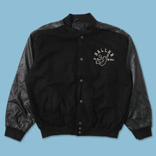 Vintage Wool Faux Leather Varsity Jacket Medium 