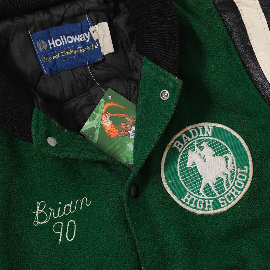 Vintage Wool Leather Varsity Jacket Large 