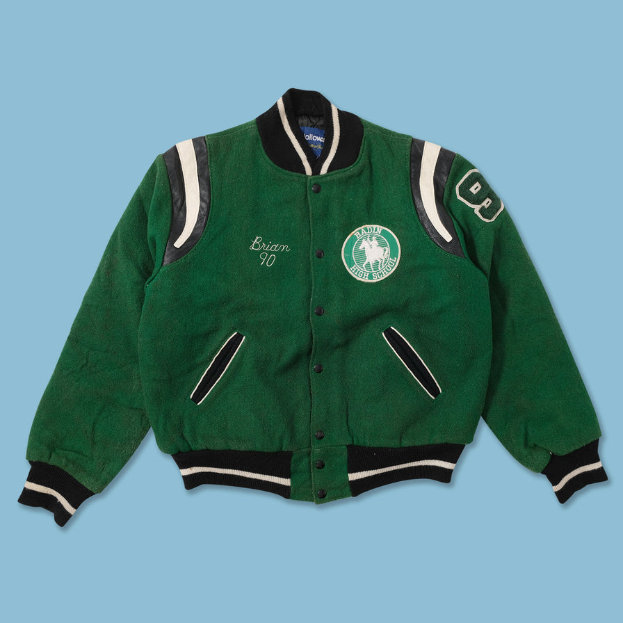 Vintage Wool Leather Varsity Jacket Large 