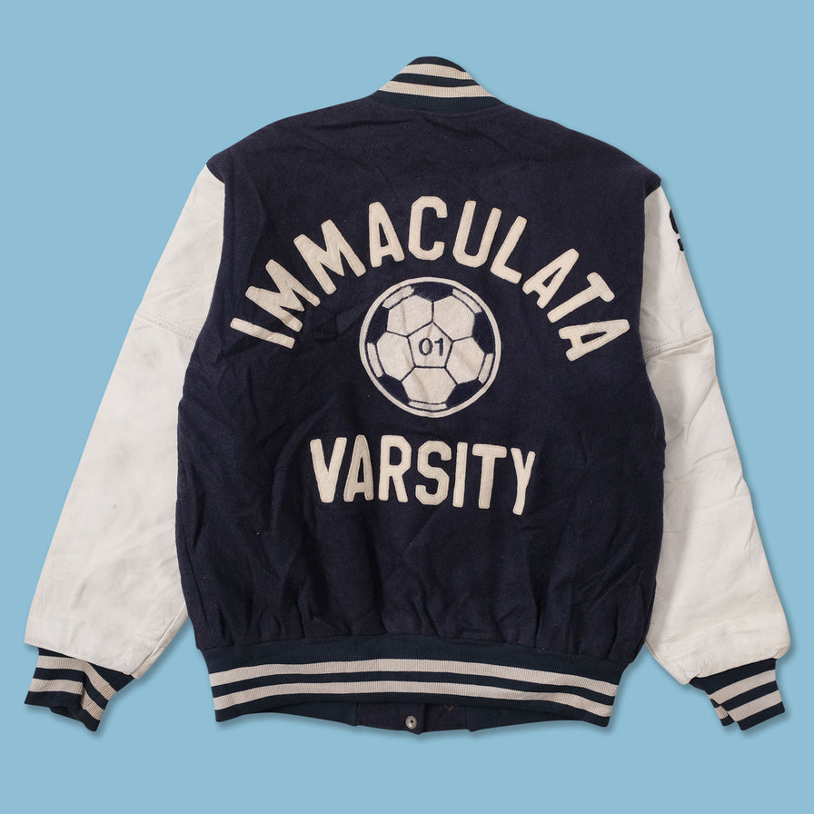 Vintage Wool Leather Varsity Jacket Large 