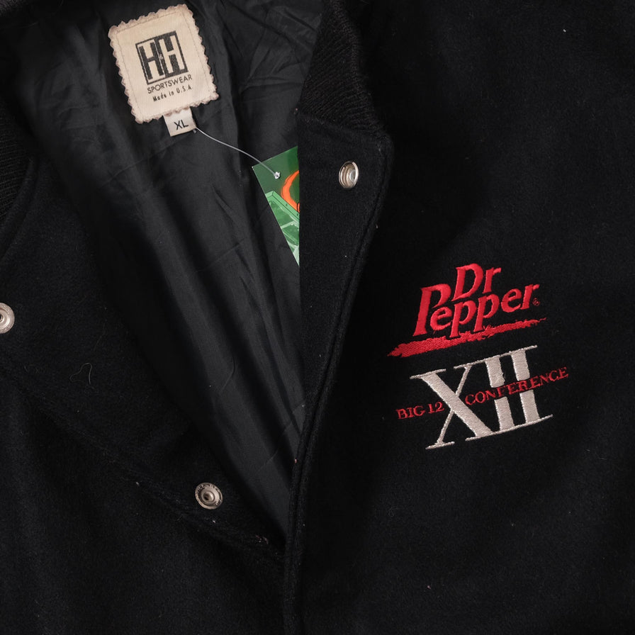 Vintage Big 12 Conference Wool Leather Varsity Jacket XLarge 