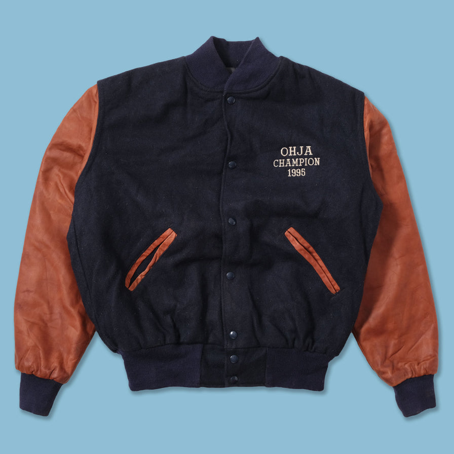 Vintage Wool Leather Varsity Jacket Small 