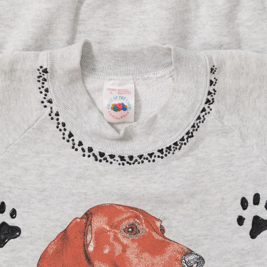 Vintage Women's Dachshund Sweater Large 