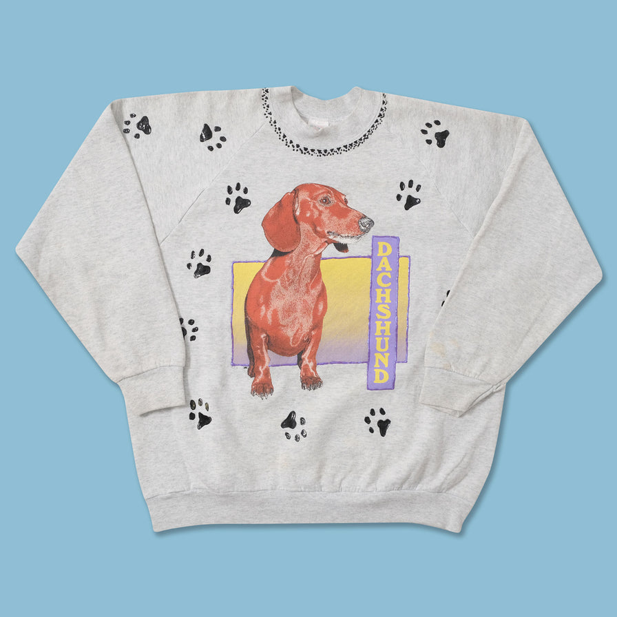 Vintage Women's Dachshund Sweater Large 