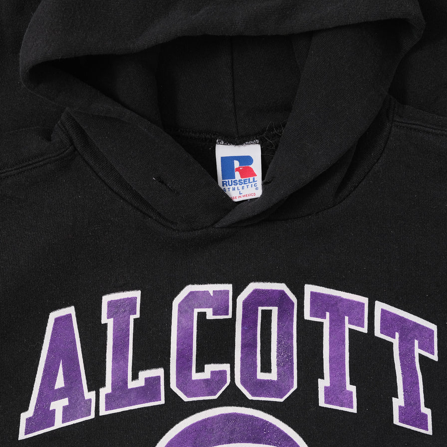 Vintage Russell Athletic Alcott Basketball Hoody Large 
