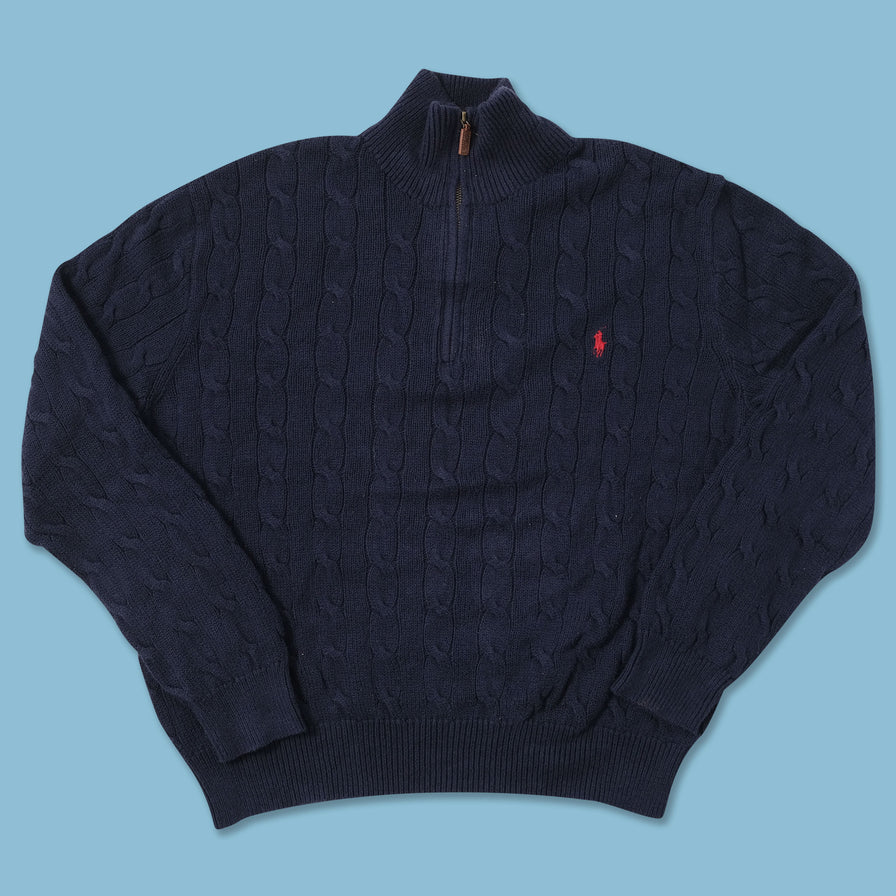 Polo Ralph Lauren Q-Zip Knit Sweater XLarge 