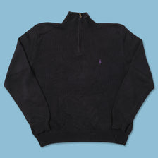 Vintage Polo Ralph Lauren Q-Zip Knit Sweater Large 