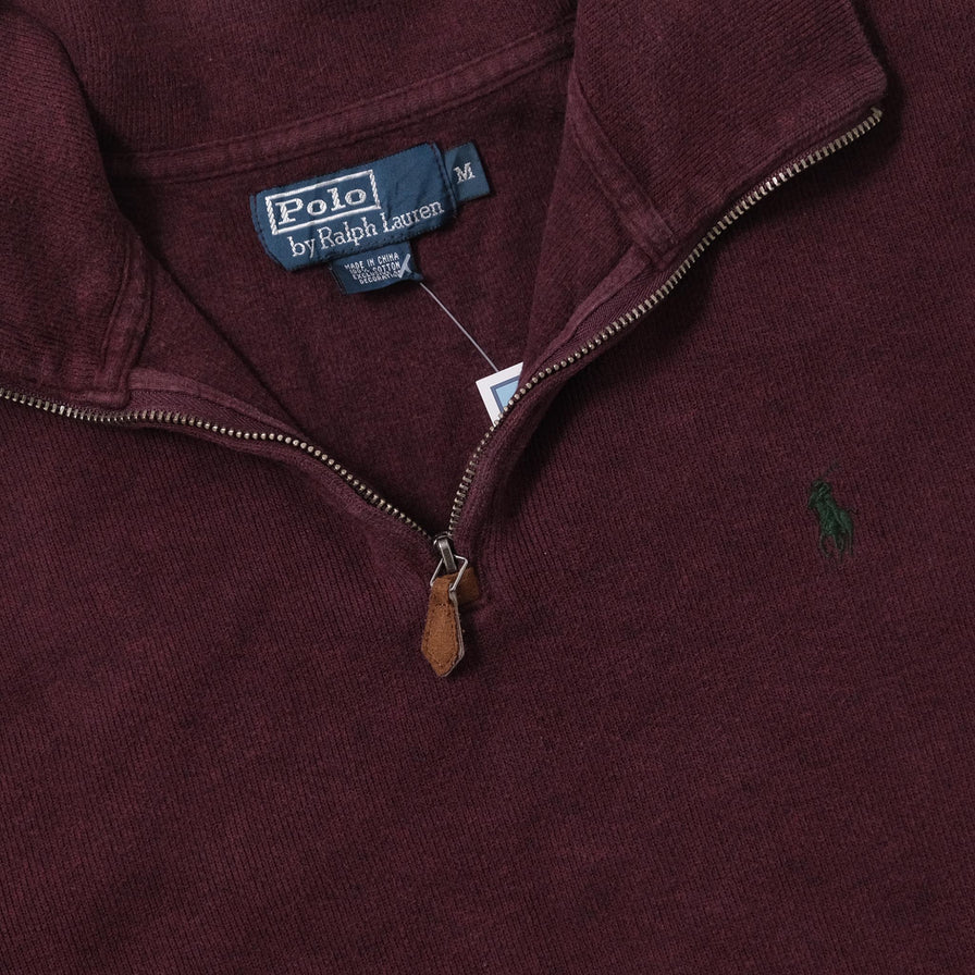 Vintage Polo Ralph Lauren Q-Zip Sweater Medium 